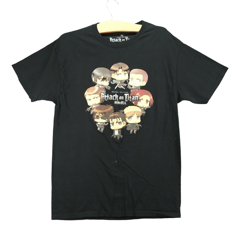 Funimation Men's Attack on Titan Final Season Graphic T-Shirt Black Medium Anime